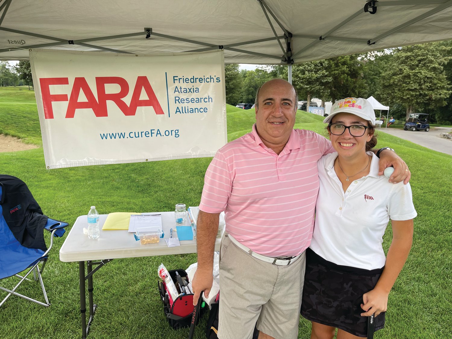 IN MEMORY: Jim Veator and Victoria Veator attended the fourth annual Race for Matt and Grace Golf Tournament.